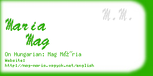 maria mag business card